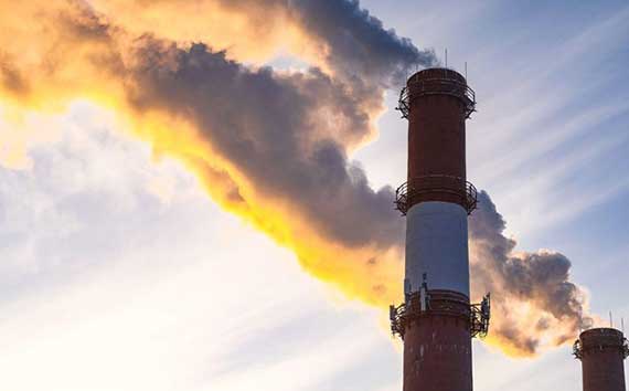 Carbon Cycle Atmosphere Smog From Factory Pipes in Atmosphere