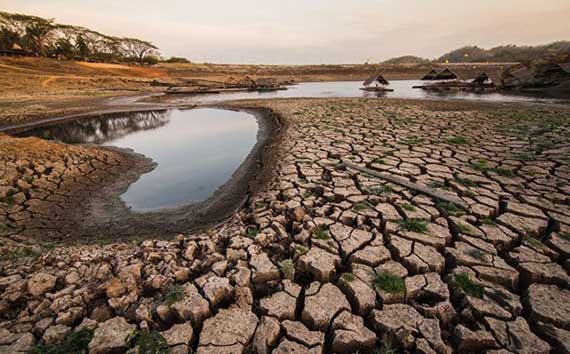 Net-Zero Affecting Climate | Image of Dry Cracked Earth